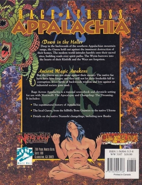 Werewolf the Apocalypse 2nd Edition - Rage Across Appalachia (B Grade) (Genbrug)